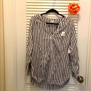 Navy and White Striped Tunic
